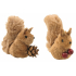 Plush squirrel brown 7 cm on clip 1 piece