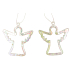 Plastic hanging angel 6 cm 2 pieces