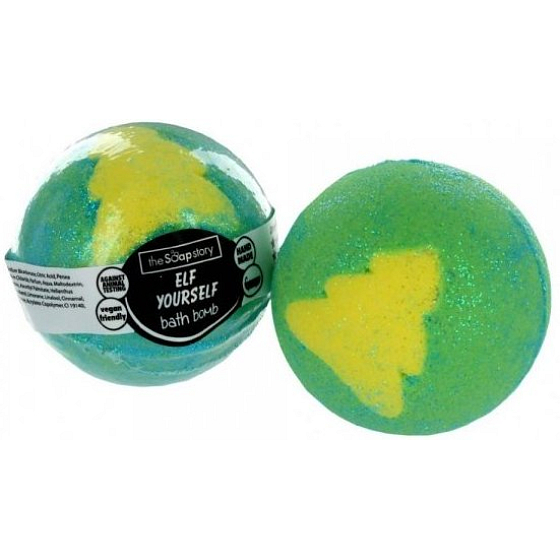 The Soap Story Elf Yourself Christmas Bath Fizzer 120 g