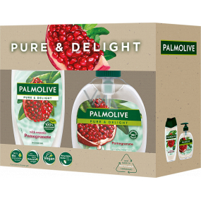 Palmolive Pure & Delight Pomegranate shower gel 250 ml + liquid soap 300 ml, cosmetic set for women