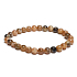 Moonstone black bracelet elastic natural stone, ball 6 mm / 16-17 cm, stone of destiny