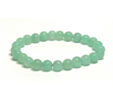 Chrysoprase bracelet elastic natural stone, ball 7 - 8 mm / 16 - 17 cm, stone of harmony of family relationships