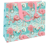 Nekupto Gift paper bag 30 x 23 x 12 cm Flamingos