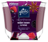 Glade Merry Berry & Wine scented berry and red wine scented candle in glass, burning time up to 52 hours 224 g