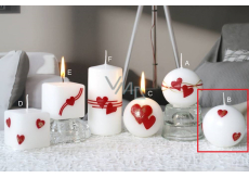 Lima Heart Relief II. scented candle white ball 60 mm 1 piece