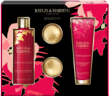 Baylis & Harding Cherry blossom shower cream 300 ml + body lotion 200 ml + sparkling bath ball 2 x 75 g, cosmetic set for women
