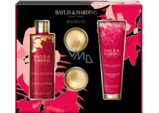 Baylis & Harding Cherry blossom shower cream 300 ml + body lotion 200 ml + sparkling bath ball 2 x 75 g, cosmetic set for women