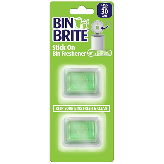 Bin Brite Lemon and Lemongrass Stick-On Bin Freshener 2 Pieces