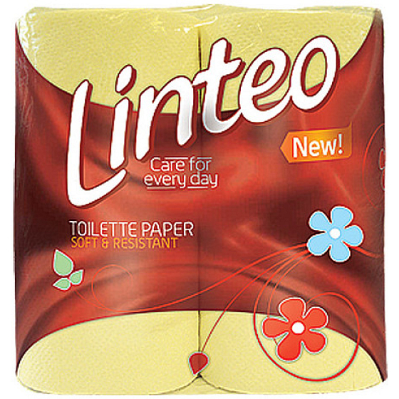 Linteo Classic toilet paper yellow 2 ply 200 pieces 4 pieces