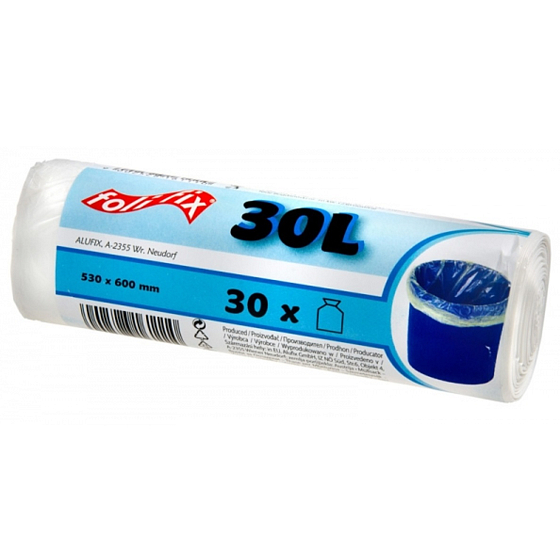 Folifix Trash bags, 7 µm, 30 liters, 53 x 60 cm, 30 pieces