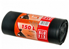 Alufix Garbage bags black, 35µm, 150 liters, 78 x 105 cm, 10 pieces