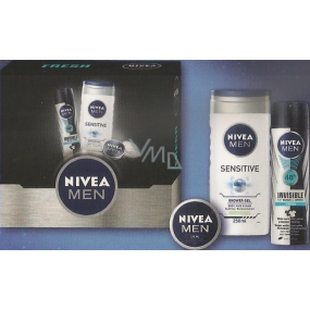 Nivea Men Deo Fresh antiperspirant spray 150 ml + shower gel 250 ml + cream 30 ml, cosmetic set