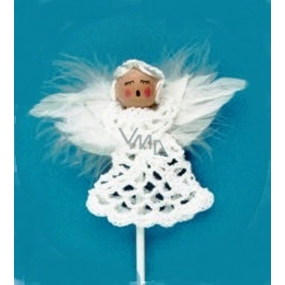 Crochet angel with feathers recess 7 cm + skewers