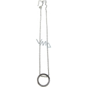 Silver necklace with pendant circle 46 cm