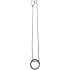 Silver necklace with pendant circle 46 cm