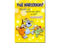 Albi Hrací přání do obálky K narozeninám Jede jede mašinka Maxim Turbulenc 14,8 x 21 cm