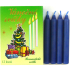 Romantic Light Christmas Candle Box Burning 90 Minutes Blue 12 Pieces