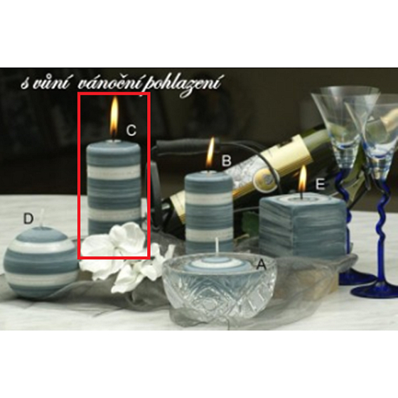 Lima Winter glitter Christmas caress scented candle cylinder 60 x 120 mm 1 piece