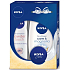 Nivea Care & Magnolia 250 ml shower gel + Powder Touch antiperspirant spray 150 ml + cream 30 ml, cosmetic set