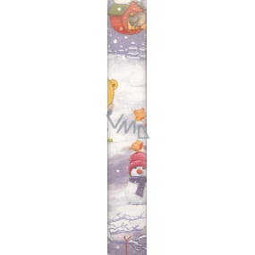 Ditipo Gift wrapping paper 70 x 200 cm Christmas Purple Snowmen