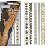 Tattoo decals gold and silver Chains 21 x 10.5 cm