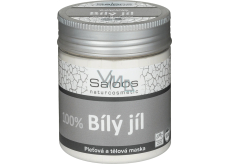 Saloos Bio 100% French white clay body and face mask for psoriasis, eczema, reduces sebum production 100 g
