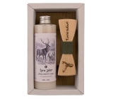 Bohemia Gifts & Cosmetics Hunter Olive oil shower gel 250 ml + wooden bow tie, men's cosmetic set