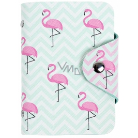 Albi Card holder with stud fastening Flamingos 7.5 x 10.7 x 2.5 cm