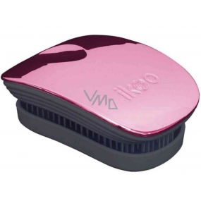 Ikoo Pocket Metallic Pocket hair brush according to Chinese medicine Cherry Black dark pink-black
