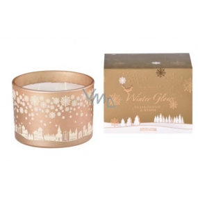 Arome Winter Glow Frankincense & Myrrh candle scented glass gold 3 wicks in a gift box 110 x 80 mm