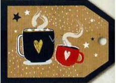 Nekupto Christmas Gift Cards coffee 5.5 x 7.5 cm 6 pieces