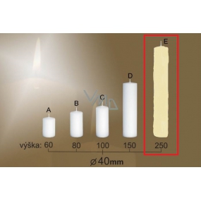 Lima Gastro smooth candle ivory cylinder 40 x 250 mm 1 piece