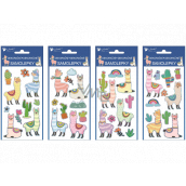 Holographic llama stickers 8 x 18.5 cm 1 piece random selection