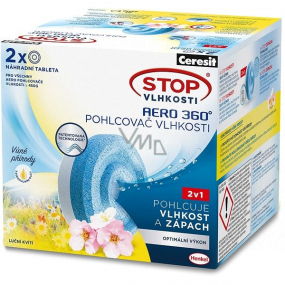 Ceresit Stop moisture Meadow flowers moisture absorber replacement tablets 2 x 450 g