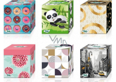 This Cube paper handkerchiefs 3 ply 58 pieces of various motifs in a box