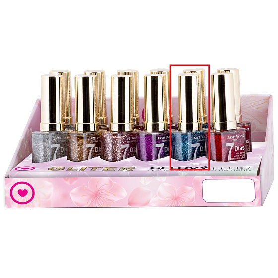 My 7Dias Efecto Gel glitter blue gel nail polish 13 ml