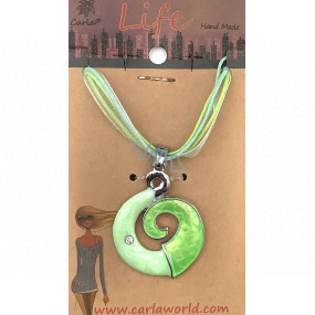 Albi Jewellery Necklace Spiral green 1 piece