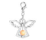 Guardian angel pendant with orange bead 29 x 37 mm 1 piece