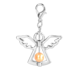 Guardian angel pendant with orange bead 29 x 37 mm 1 piece