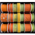Nekupto Fabric ribbon Orange with ornaments 2 m x 40 mm
