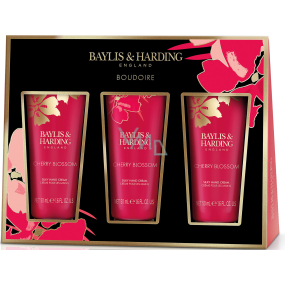 Baylis & Harding Cherry blossom hand cream 3 x 50 ml, cosmetic set for women