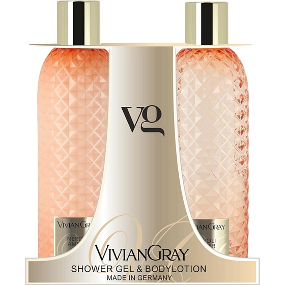 Vivian Gray Neroli and Ambra luxury shower gel 300 ml + luxury body lotion 300 ml, cosmetic set