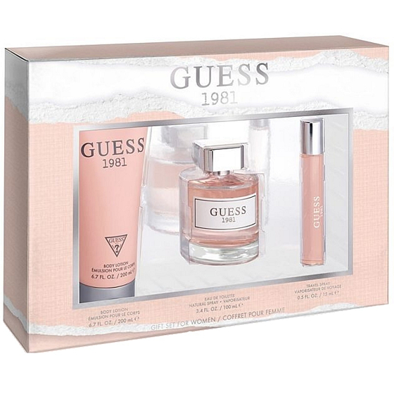 Guess Guess 1981 Eau de Toilette 100 ml + Eau de Toilette 15 ml + Body Lotion 200 ml, gift set for women