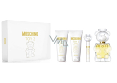 Moschino Toy 2 eau de parfum 100 ml + body cream 100 ml + shower gel 100 ml + travel spray 10 ml, gift set for women