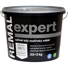 REMAL Expert Brilliant White Wall Paint, 22+3 kg