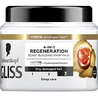 Schwarzkopf Gliss Total Repair 4-in-1 Regenerating Mask for Dry and Damaged Hair, 400 ml