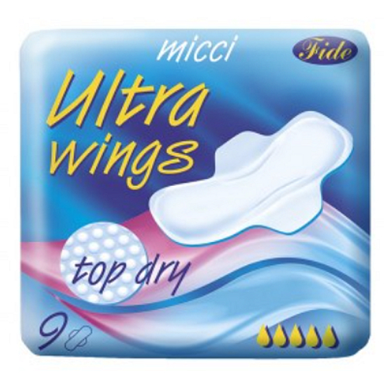 Micci Ultra Wings Top Dry intimate pads with wings 9 pieces