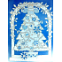 Window foil without glue tree silver glitter arch 30 x 20 cm