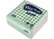 Big Soft Decor papírové ubrousky zelené 1 vrstvé 33 x 33 cm 50 kusů