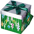 Angel Folding gift box with ribbon Christmas green with green ribbon 1371 S 13 x 13 x 13 cm 1 piece